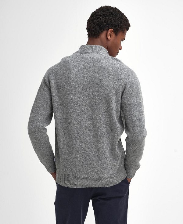 Barbour Talder Zip-up Jumper Grey | BABO88687