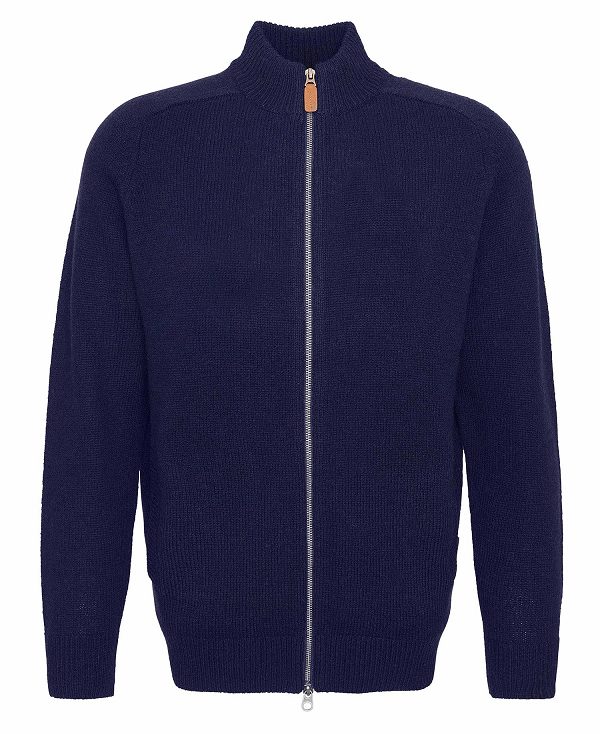 Barbour Talder Zip-up Jumper Navy | BABO88673