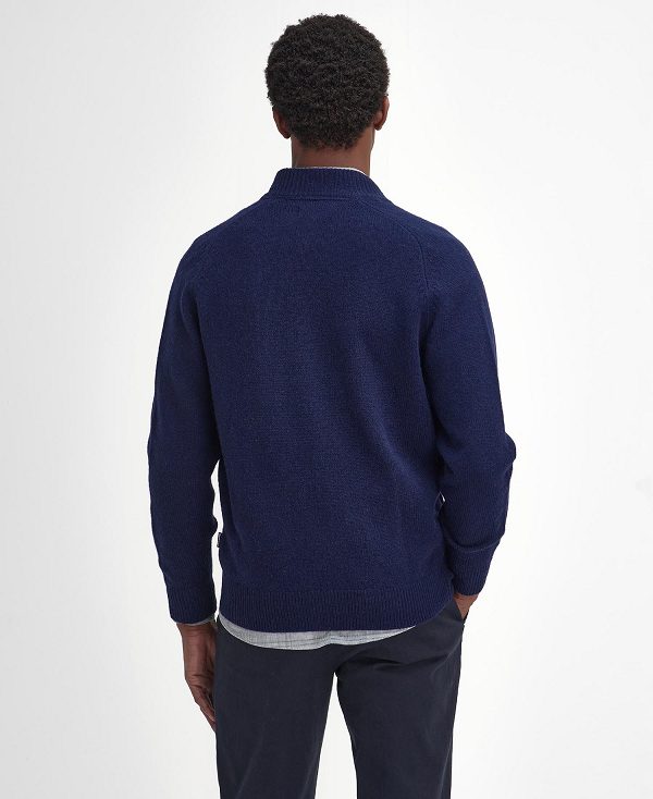 Barbour Talder Zip-up Jumper Navy | BABO88673