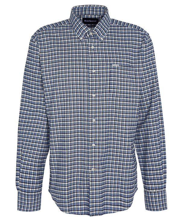 Barbour Tanlaw Regular Long-sleeved Shirt Blue | BABO87914