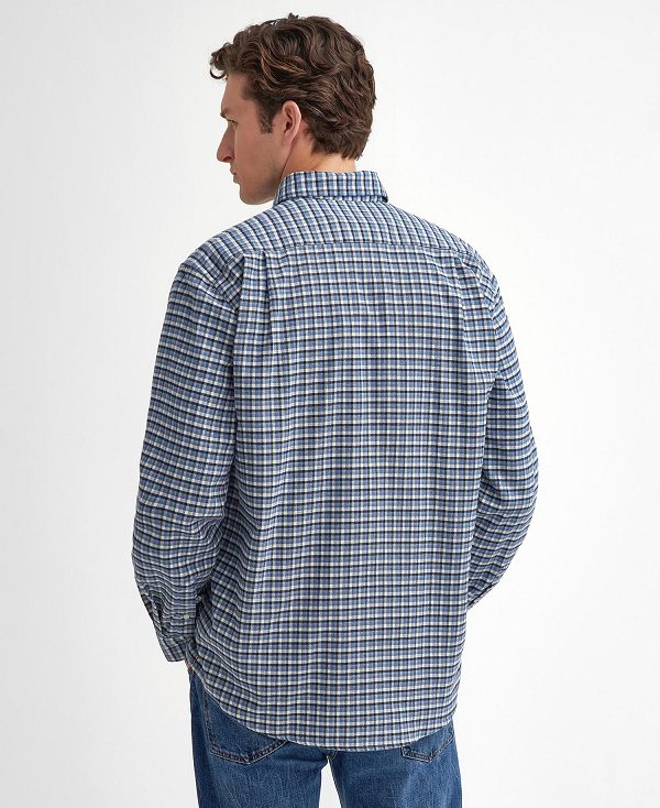 Barbour Tanlaw Regular Long-sleeved Shirt Blue | BABO87914