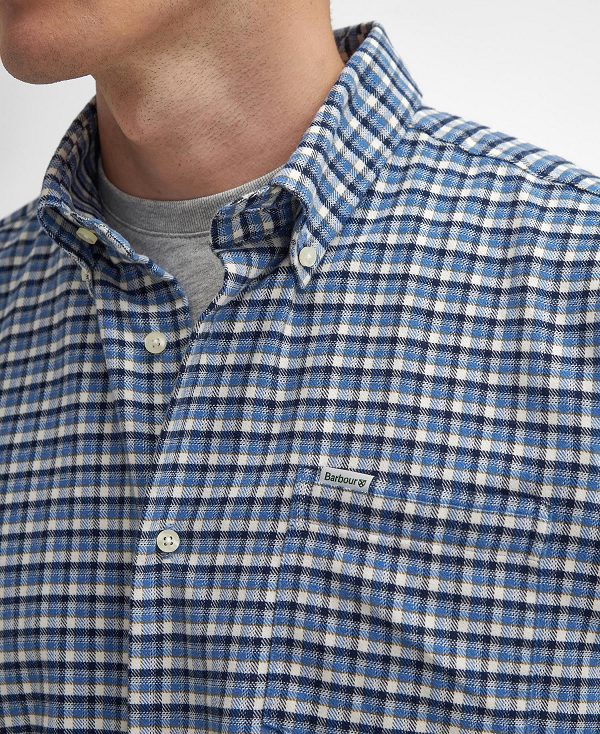 Barbour Tanlaw Regular Long-sleeved Shirt Blue | BABO87914