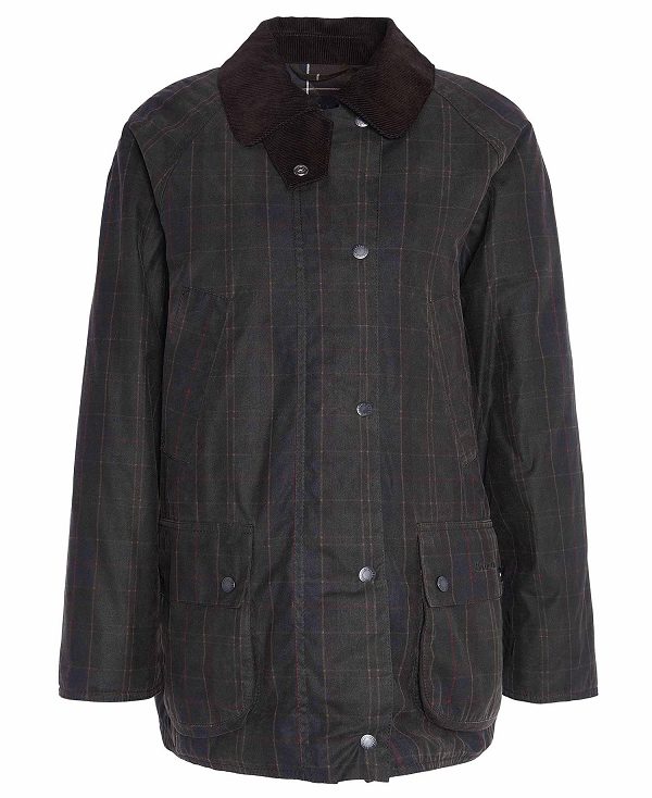 Barbour Tartan Ashby Waxed Jacket Dark Classic | BABO89205