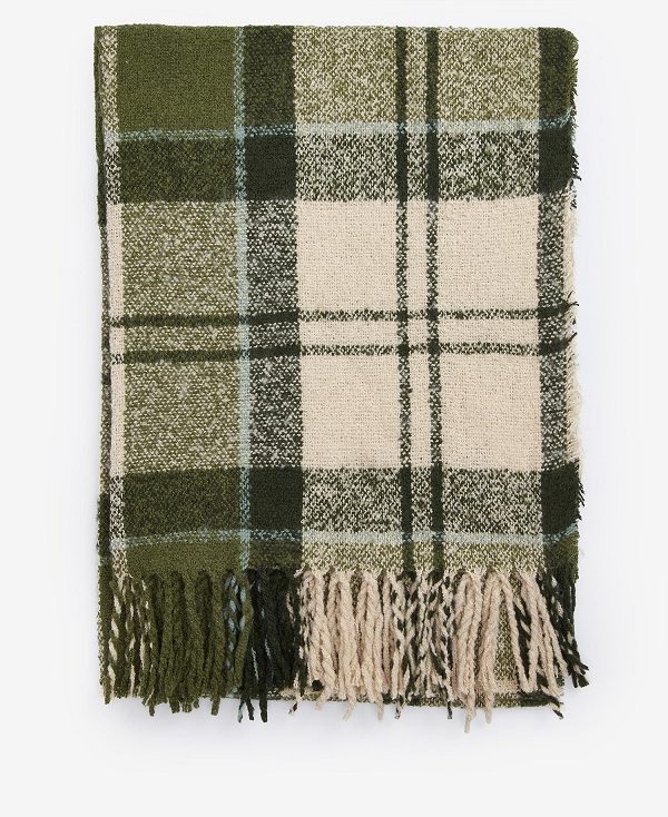 Barbour Tartan Boucle Scarf Ancient Loden | BABO90085