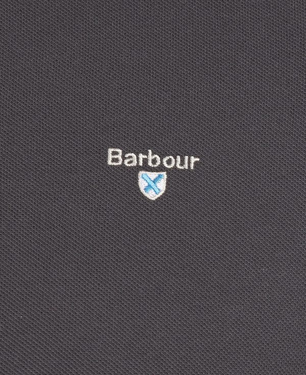 Barbour Tartan Pique Polo Shirt Deep Blue/Dress | BABO88165