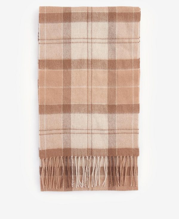 Barbour Tartan Scarf Camel | BABO90095