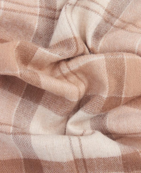 Barbour Tartan Scarf Camel | BABO90095