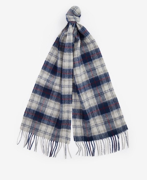 Barbour Tartan Scarf & Glove Gift Set Blue | BABO89114