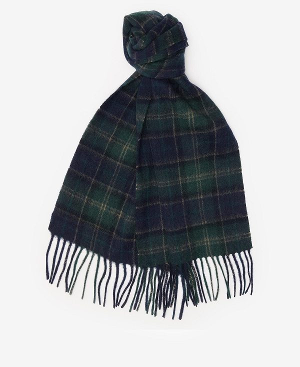 Barbour Tartan Scarf & Glove Gift Set Green Loch Tartan | BABO89116