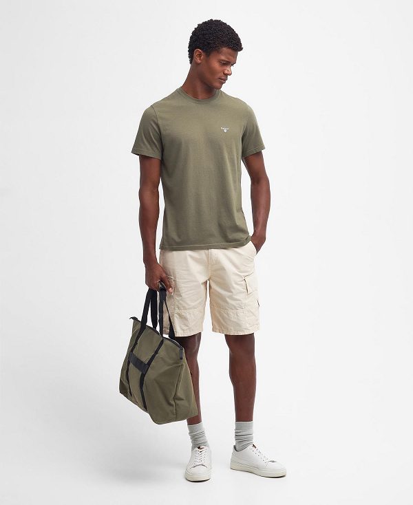 Barbour Tartan Sports T-shirt Pale Sage | BABO88311