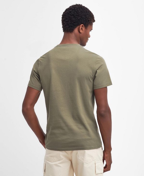 Barbour Tartan Sports T-shirt Pale Sage | BABO88311