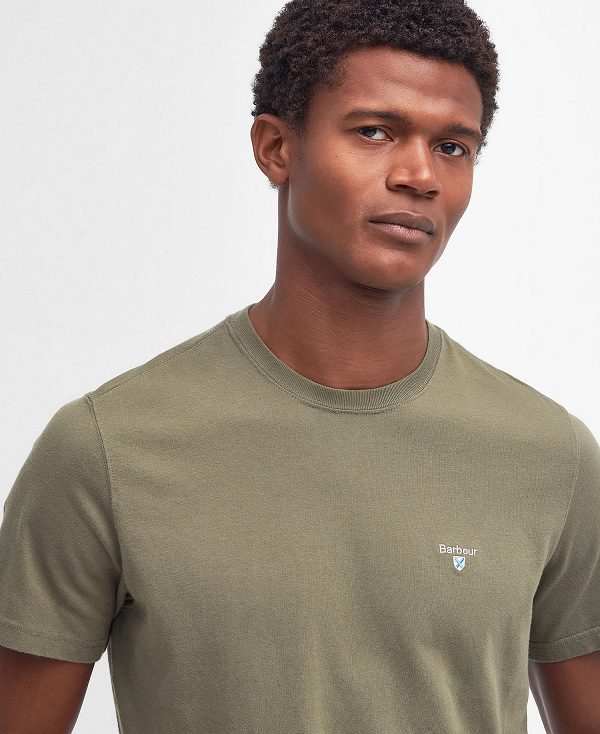 Barbour Tartan Sports T-shirt Pale Sage | BABO88311