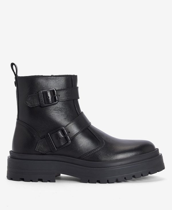 Barbour Tasmin Double-buckle Chelsea Boots Classic Black | BABO89886