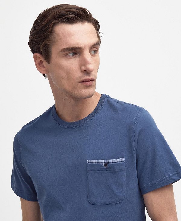 Barbour Tayside T-shirt Dark Denim | BABO88323