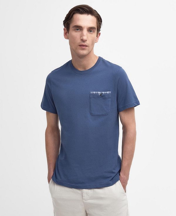 Barbour Tayside T-shirt Dark Denim | BABO88323