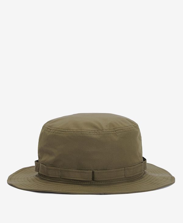 Barbour Teesdale Showerproof Bucket Hat Army Green | BABO88973