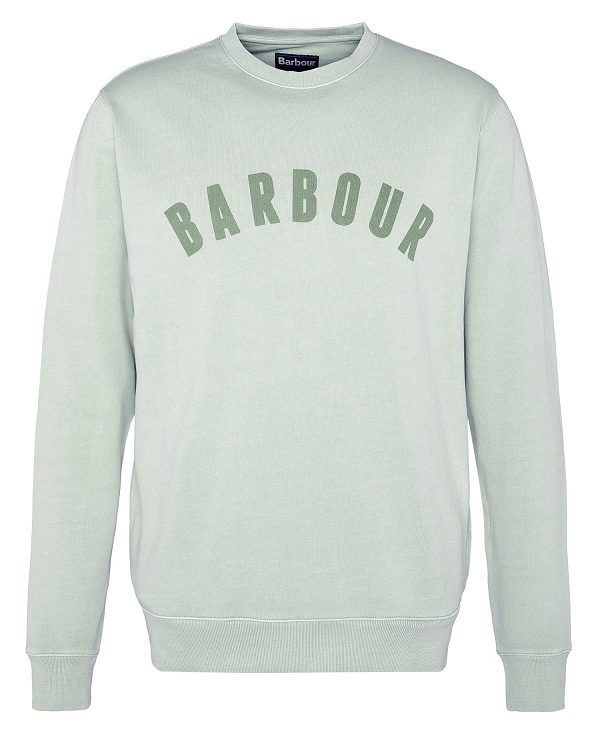 Barbour Terra Dye Logo Sweatshirt Sea Foam | BABO88460