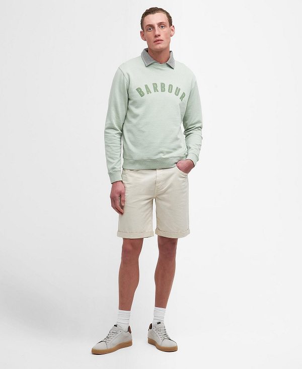 Barbour Terra Dye Logo Sweatshirt Sea Foam | BABO88460