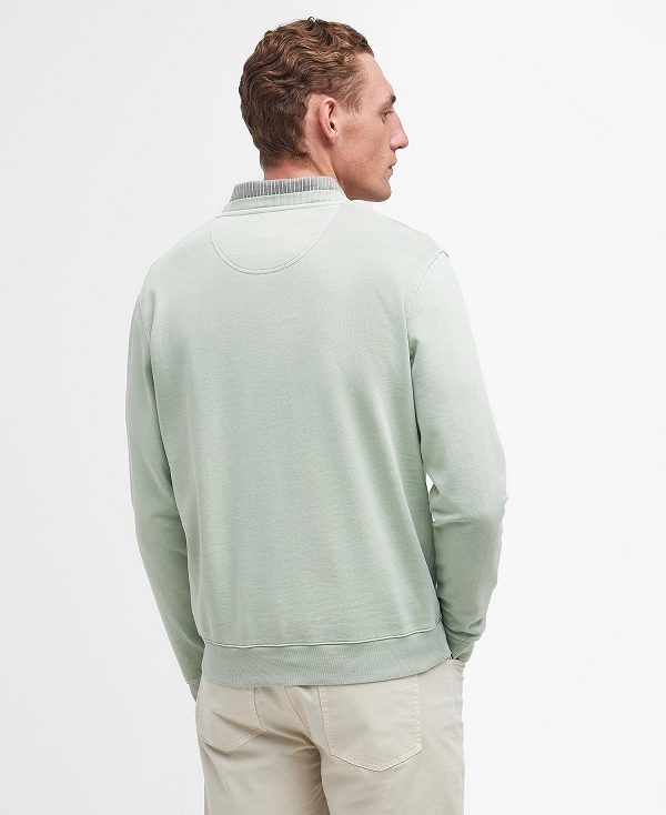 Barbour Terra Dye Logo Sweatshirt Sea Foam | BABO88460