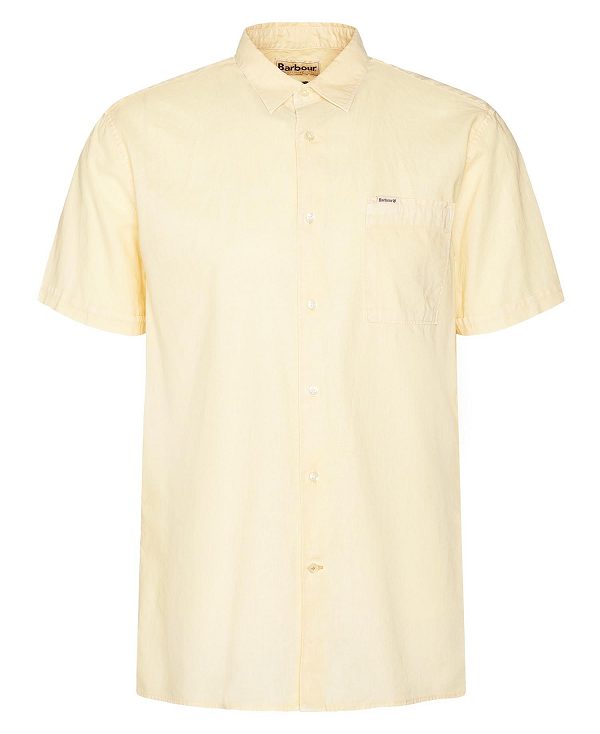 Barbour Terra Dye Regular Short-sleeved Shirt Yellow | BABO87783