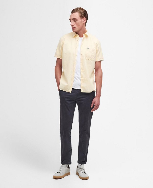 Barbour Terra Dye Regular Short-sleeved Shirt Yellow | BABO87783