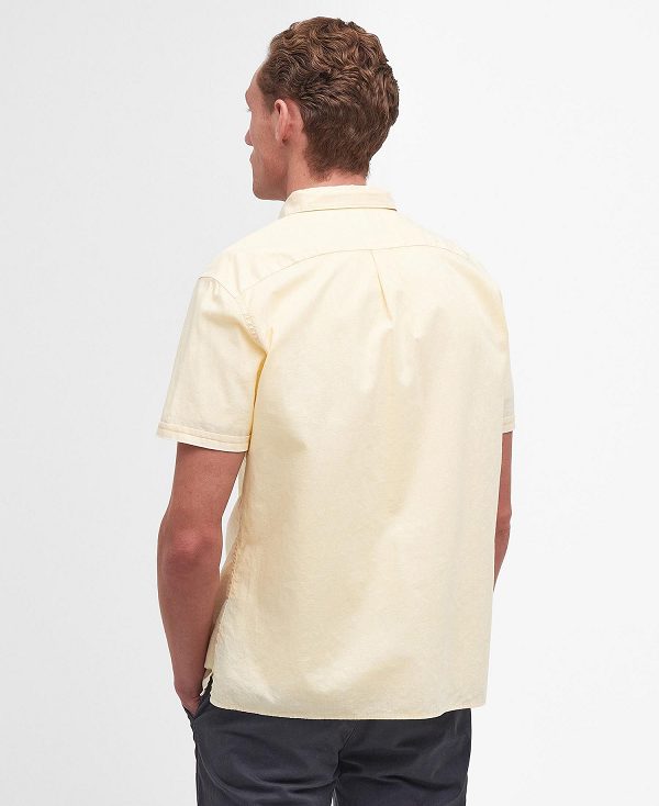 Barbour Terra Dye Regular Short-sleeved Shirt Yellow | BABO87783