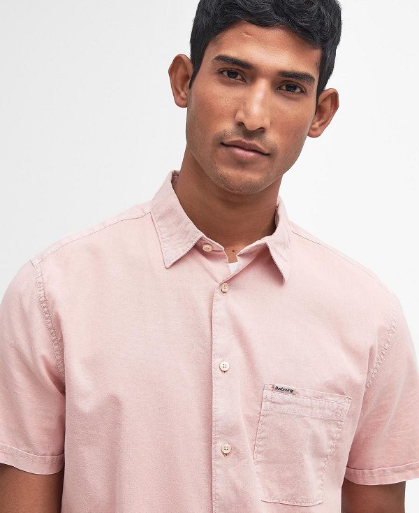 Barbour Terra Dye Regular Short-sleeved Shirt Pink | BABO87786