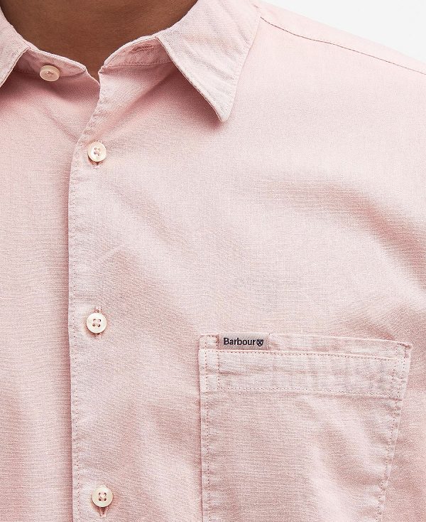 Barbour Terra Dye Regular Short-sleeved Shirt Pink | BABO87786