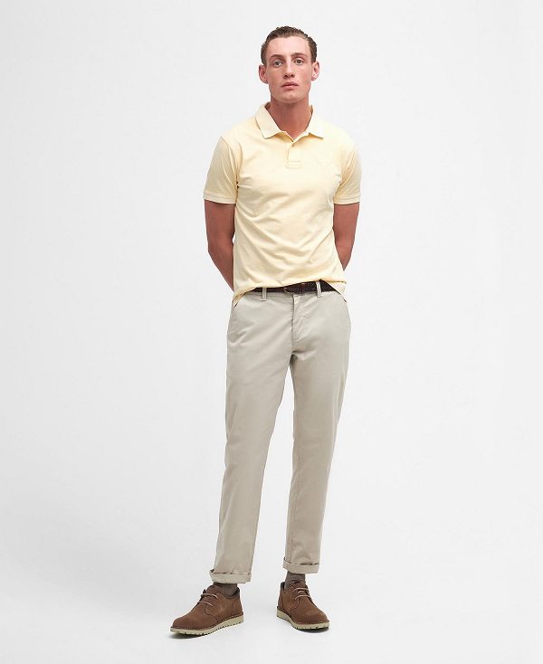 Barbour Terra Dye Short-sleeved Polo Shirt Yellow | BABO88168