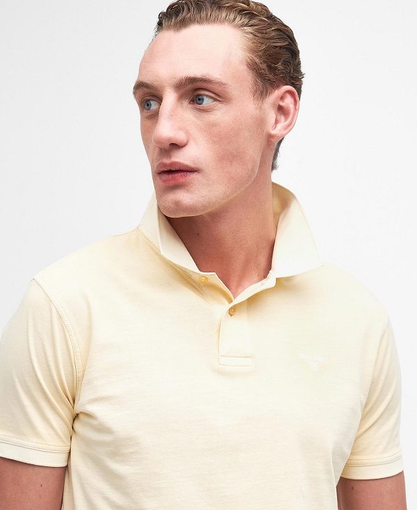 Barbour Terra Dye Short-sleeved Polo Shirt Yellow | BABO88168