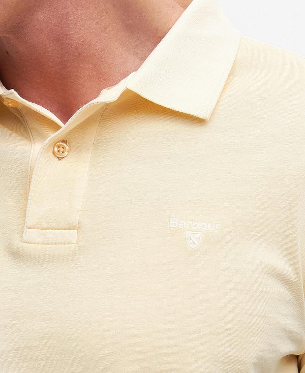 Barbour Terra Dye Short-sleeved Polo Shirt Yellow | BABO88168