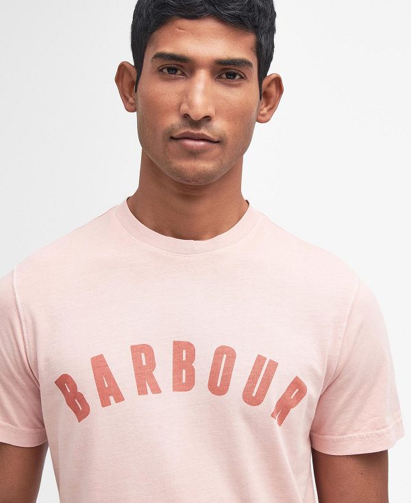 Barbour Terra Dye T-shirt Pink Mist | BABO88340