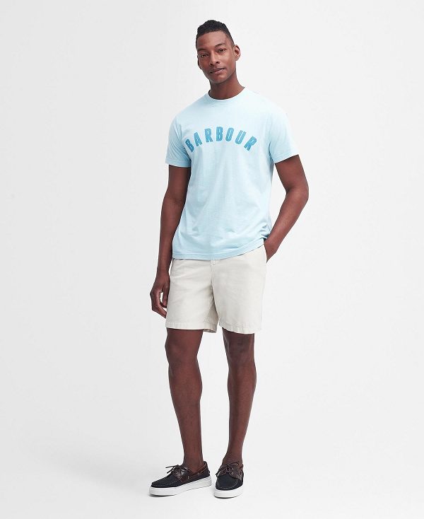 Barbour Terra Dye T-shirt Sky | BABO88341