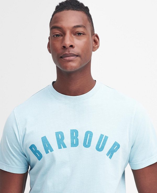 Barbour Terra Dye T-shirt Sky | BABO88341