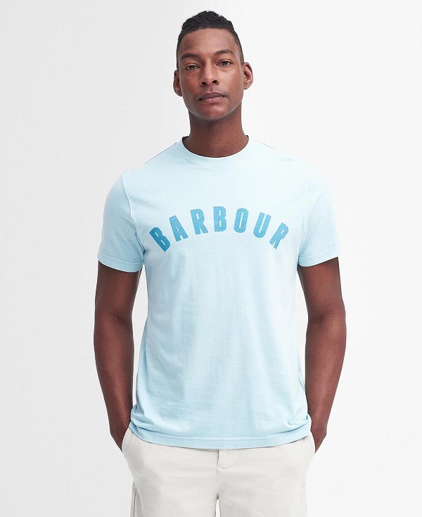 Barbour Terra Dye T-shirt Sky | BABO88341