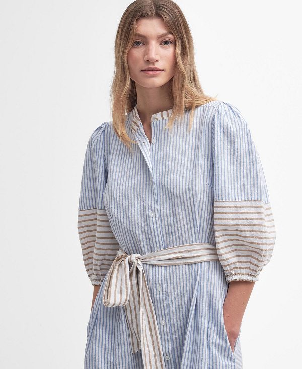 Barbour Thea Striped Shirt Dress Multi Stripe | BABO89624