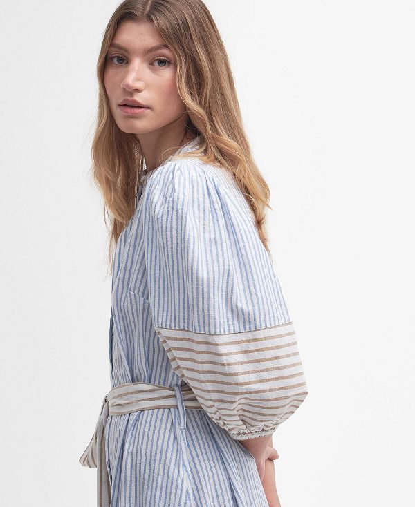 Barbour Thea Striped Shirt Dress Multi Stripe | BABO89624