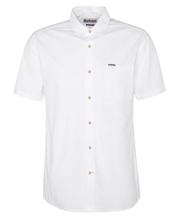 Barbour Thermond Regular Short-sleeved Shirt Classic White | BABO87766