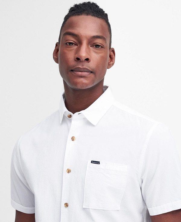 Barbour Thermond Regular Short-sleeved Shirt Classic White | BABO87766