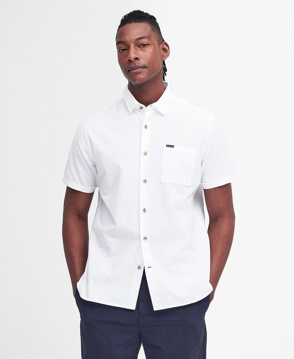 Barbour Thermond Regular Short-sleeved Shirt Classic White | BABO87766