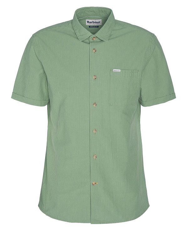 Barbour Thermond Regular Short-sleeved Shirt Green | BABO87781