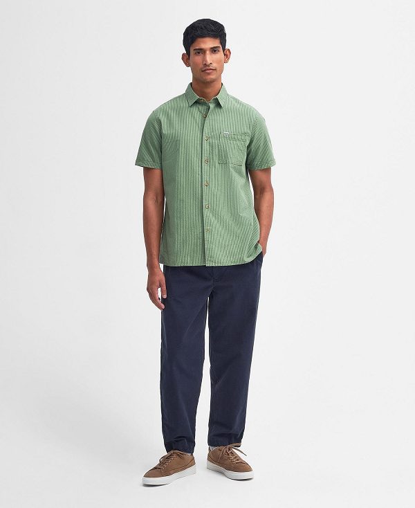 Barbour Thermond Regular Short-sleeved Shirt Green | BABO87781