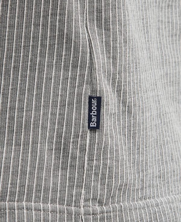 Barbour Tickhill Striped Short-sleeved Polo Shirt Rainy Day | BABO88194