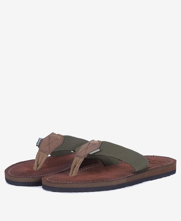 Barbour Toeman Beach Sandal Olive | BABO88879