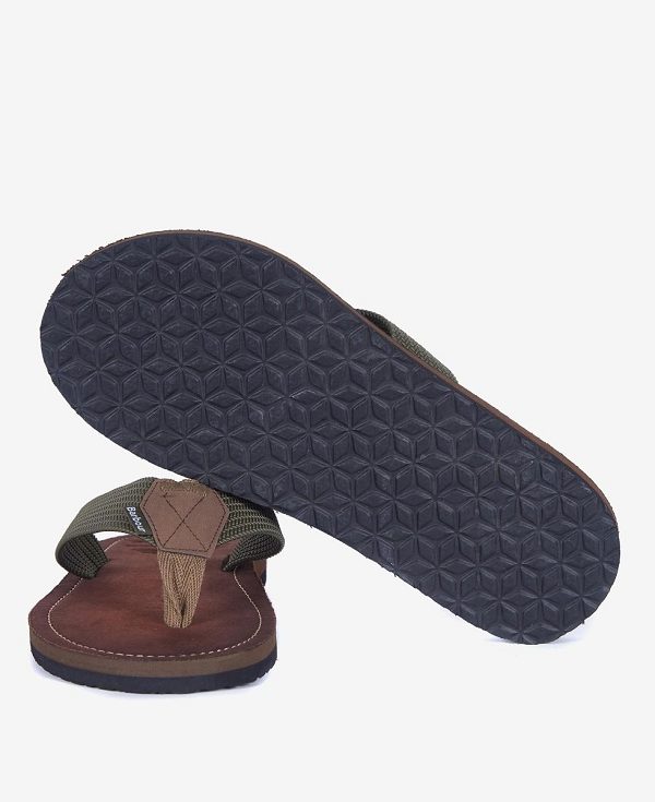 Barbour Toeman Beach Sandal Olive | BABO88879