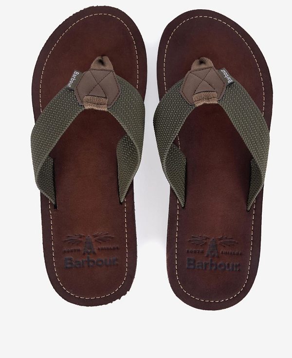 Barbour Toeman Beach Sandal Olive | BABO88879