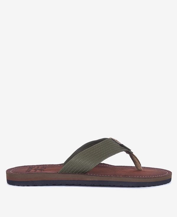 Barbour Toeman Beach Sandal Olive | BABO88879