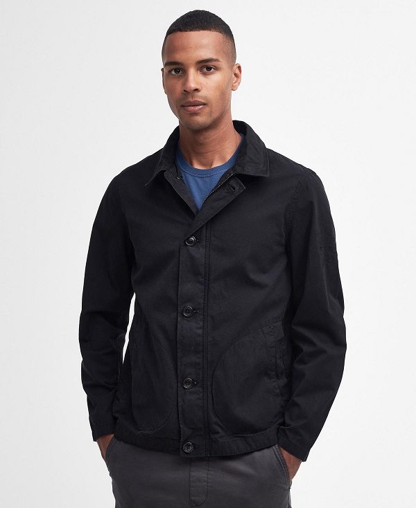 Barbour Torbay Deck Casual Jacket Black | BABO87467