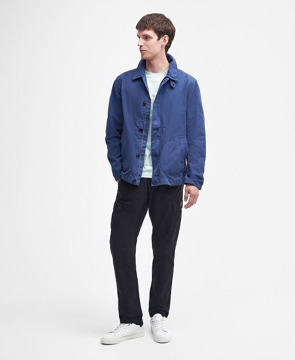 Barbour Torbay Deck Casual Jacket Washed Cobalt | BABO87475