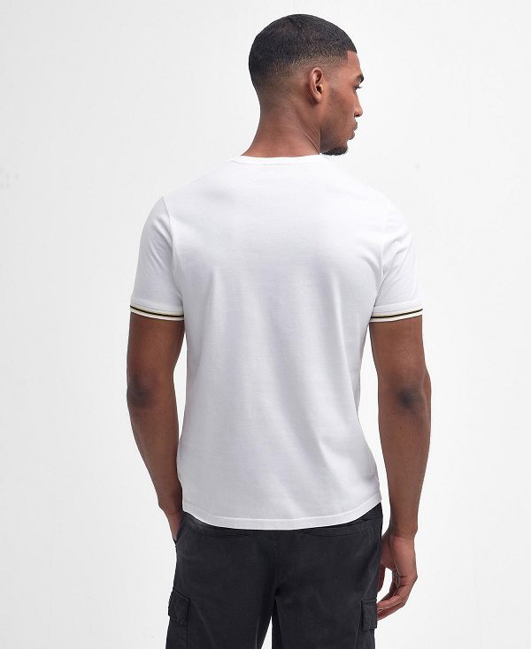 Barbour Torque Tipped T-shirt Bright White | BABO88367